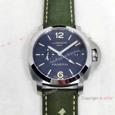 Copy Panerai PAM00535 GMT Watch Green Recycled PET Nylon Strap